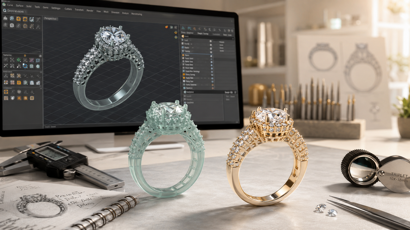 From CAD to Casting: Why Production-Ready 3D Jewelry Design Matters Before Manufacturing